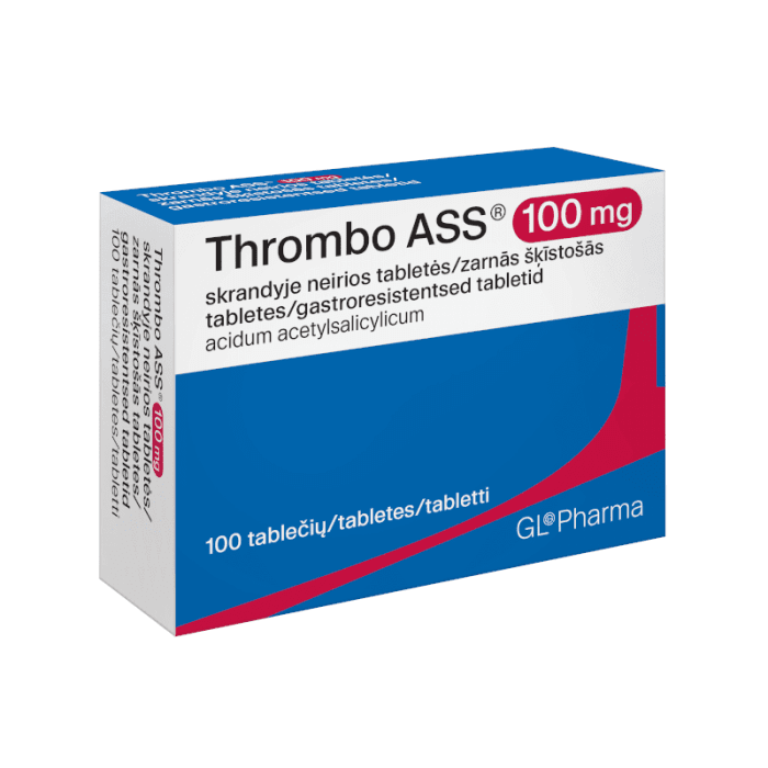 Thrombo ASS 100 mg skrandyje neirios tabletės N100