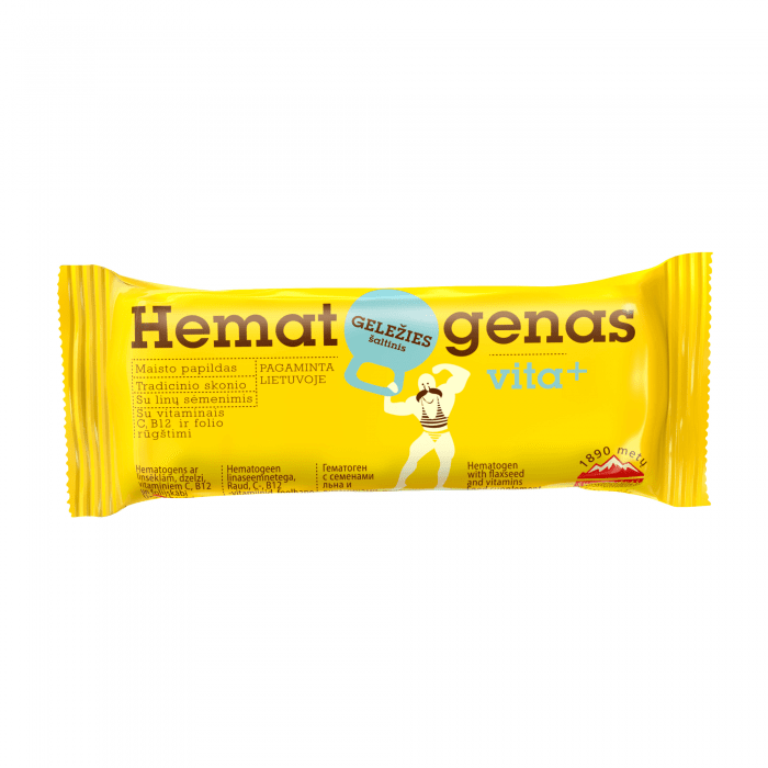 Hematogenas Vita+ su linų sėmenimis ir vitaminais 50 g