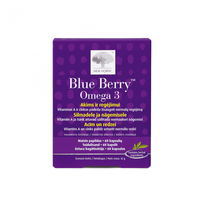 Blue Berry Omega 3 kapsulės N60