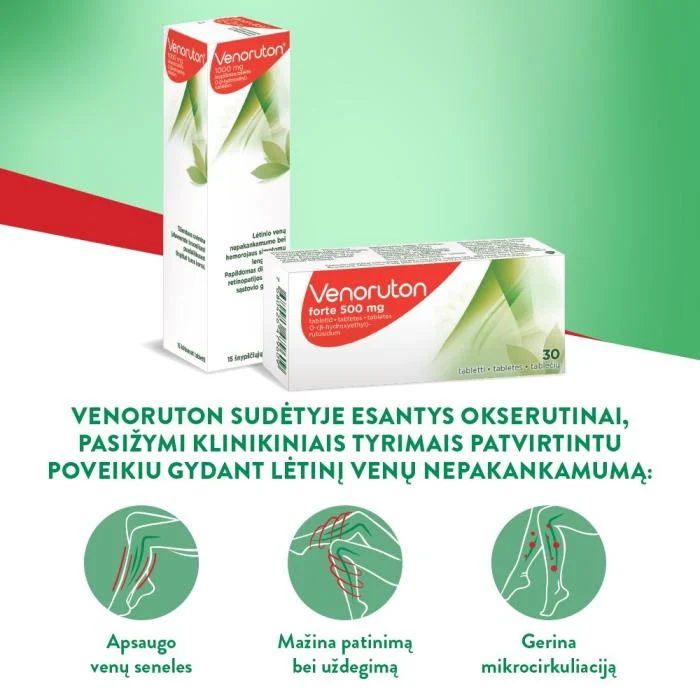 Venoruton forte 500 mg tabletės N30