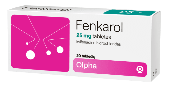 Fenkarol 25 mg tabletės N20
