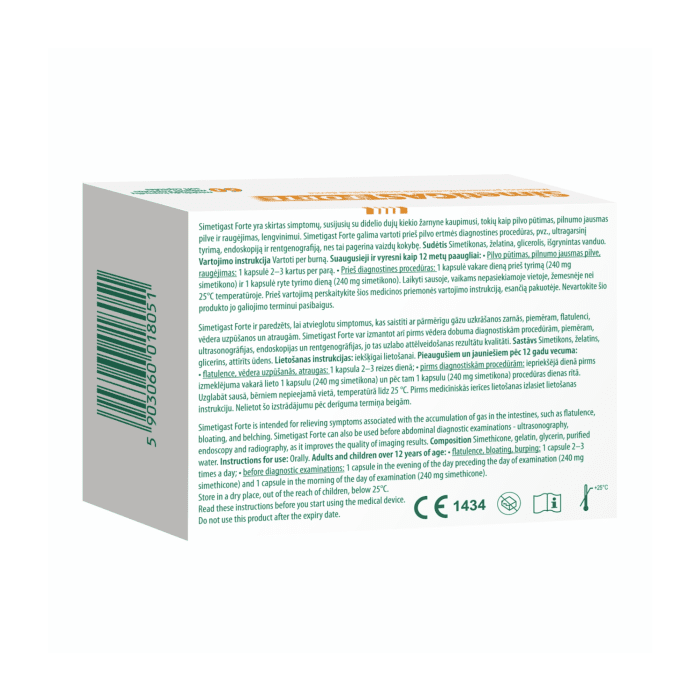 Simetigast Forte 240 mg kapsulės N60