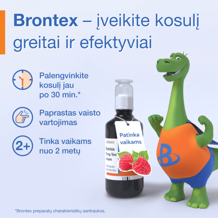 Brontex 15 mg/5 ml sirupas 100 ml