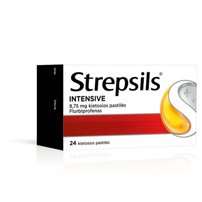 Strepsils Intensive kietosios pastilės N24