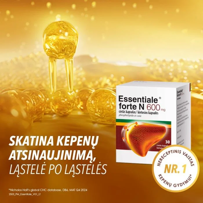 Essentiale forte N 600 mg kietosios kapsulės N30