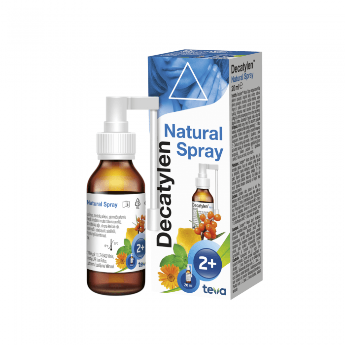 Decatylen Natural Spray burnos ir gerklės purškalas 20 ml
