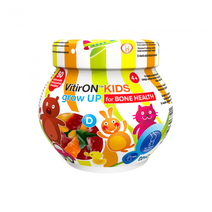 VITIRON KIDS GROW Up kramtomieji guminukai N50