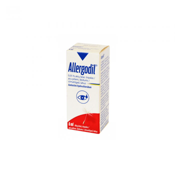 Allergodil 0,05% akių lašai 6 ml