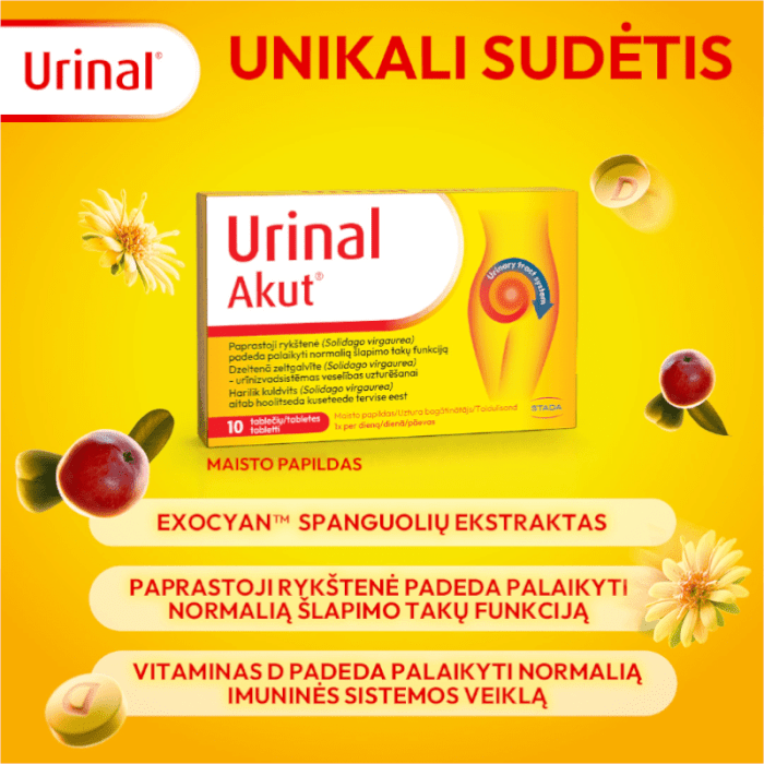Urinal Akut tabletės, N10