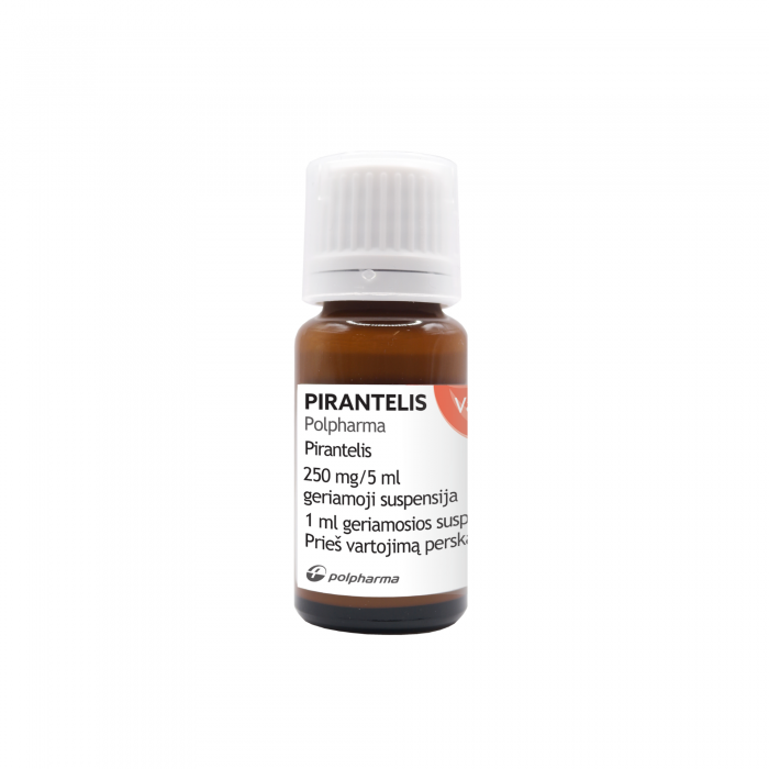 PIRANTELIS Polpharma 250 mg/5 ml geriamoji suspensija 15 ml