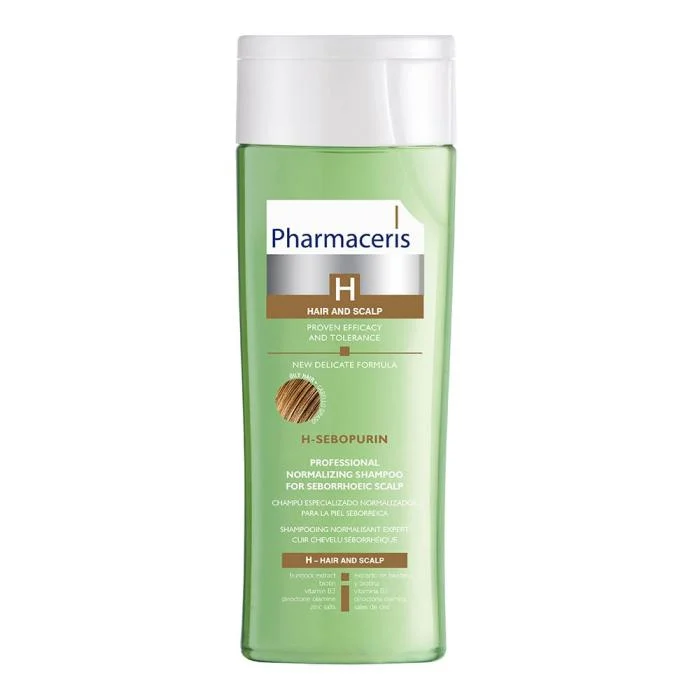 PHARMACERIS H, SEBOPURIN šampūnas riebiems plaukams ir odai, linkusiai į sudirgimus, 250ml