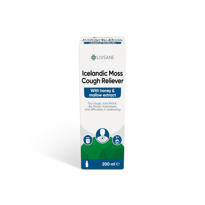 LIVSANE sirupas nuo kosulio su islandine kerpe 200 ml