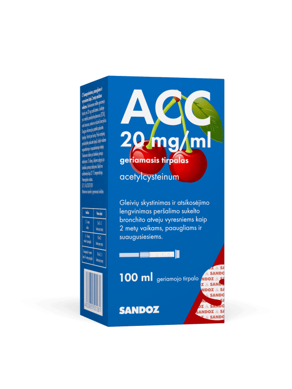 ACC 20 mg/ml geriamasis tirpalas 100 ml