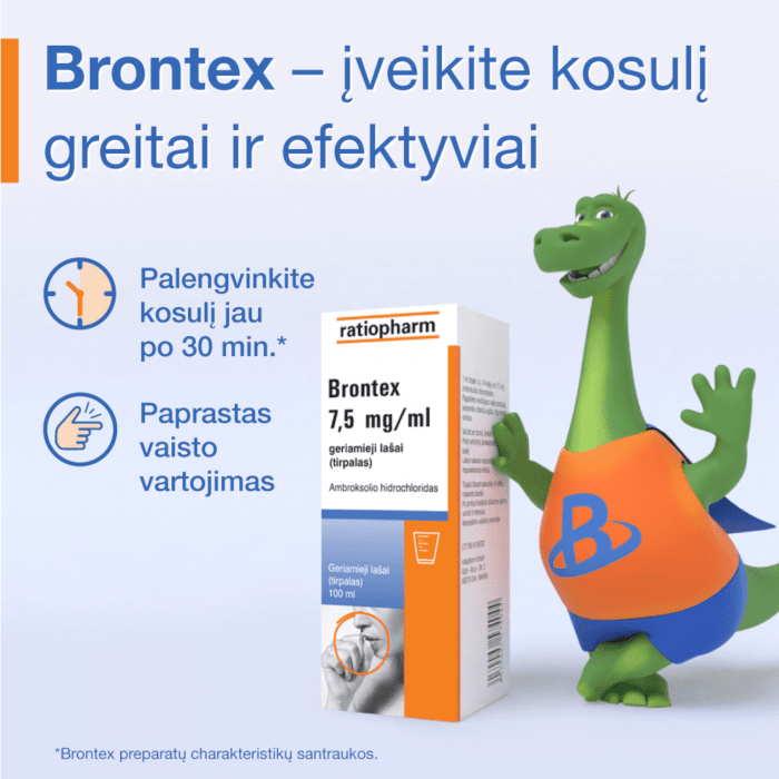 BRONTEX 7,5 mg/ml geriamieji lašai 100 ml