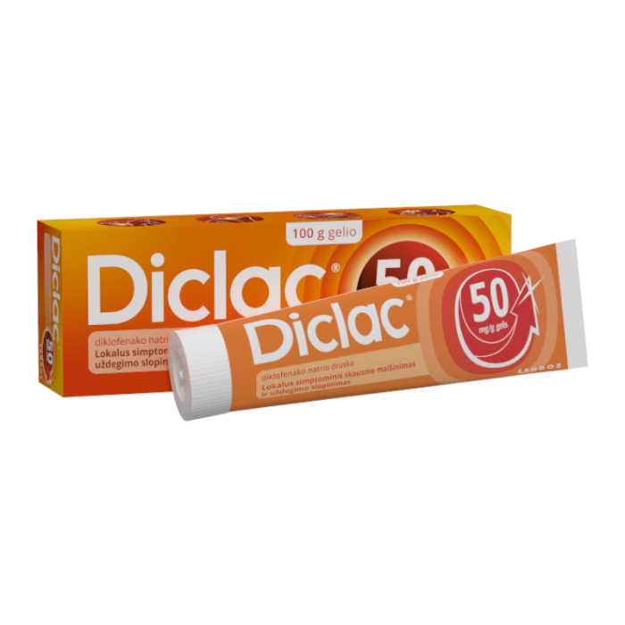 DICLAC 50 mg/g gelis 100 g