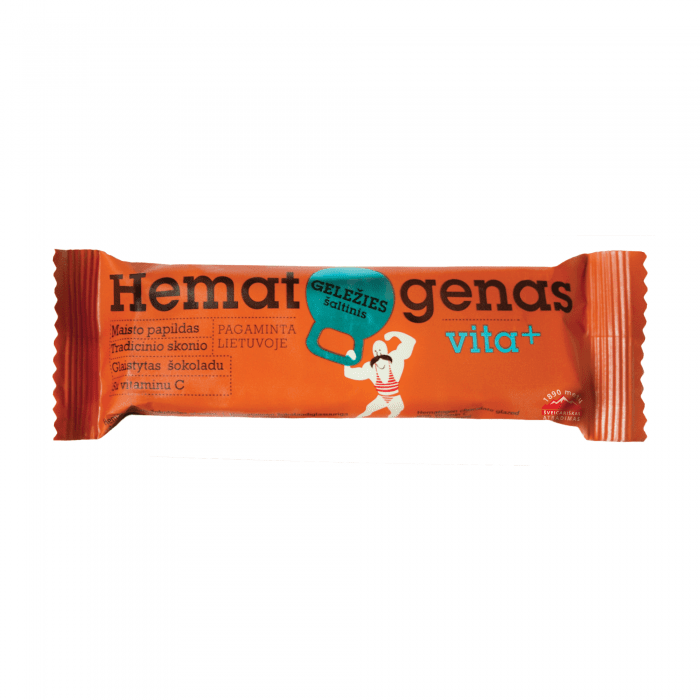 HEMATOGENAS VITA+ glaistytas juodu šokoladu 40 g