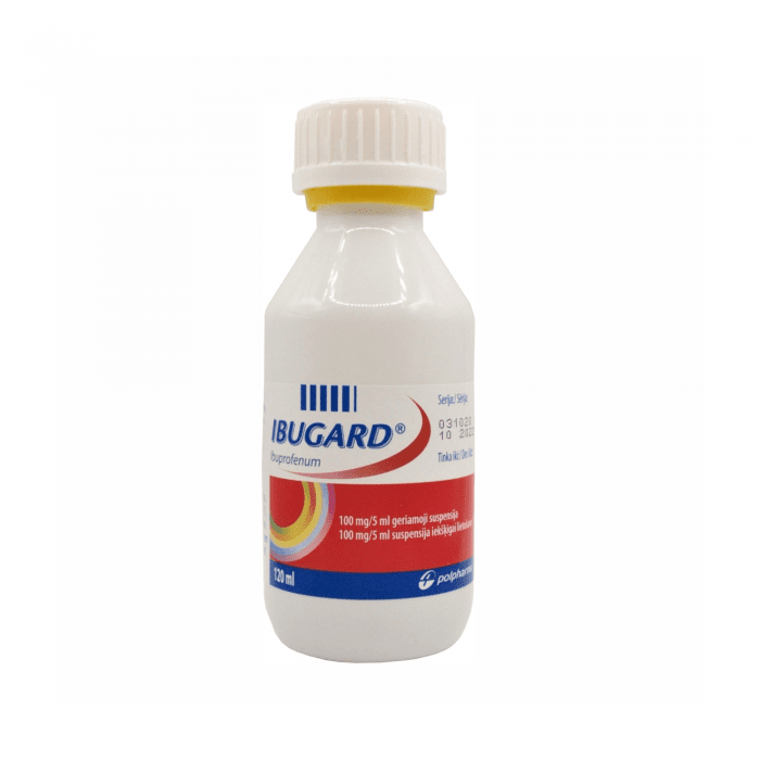 Ibugard 100 mg/5 ml geriamoji suspensija 120 ml