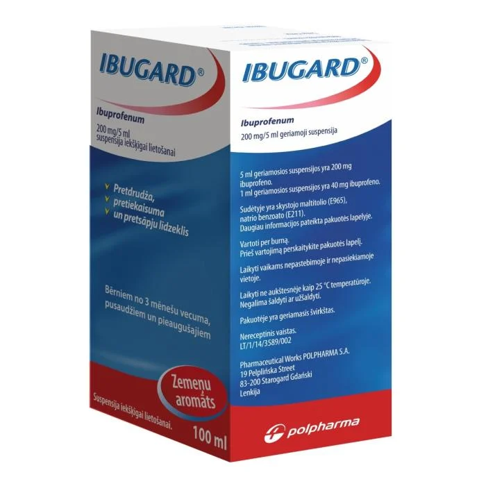Ibugard  200 mg/5 ml geriamoji suspensija 100 ml