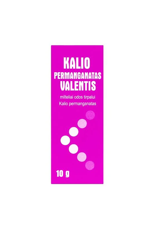 Kalio permanganatas VALENTIS milteliai odos tirpalui 10 g