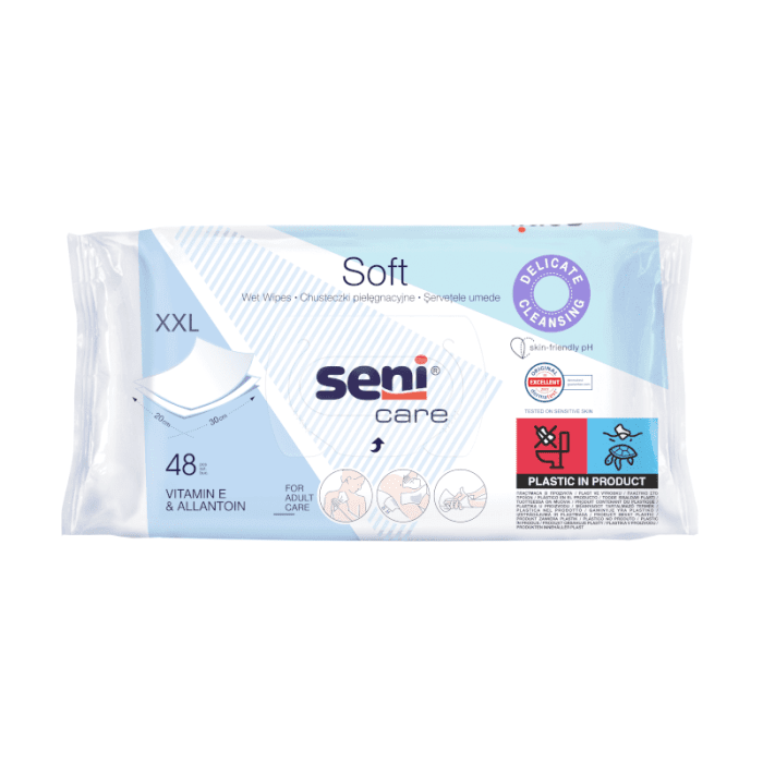 SENI Care drėgnos servetėlės N48