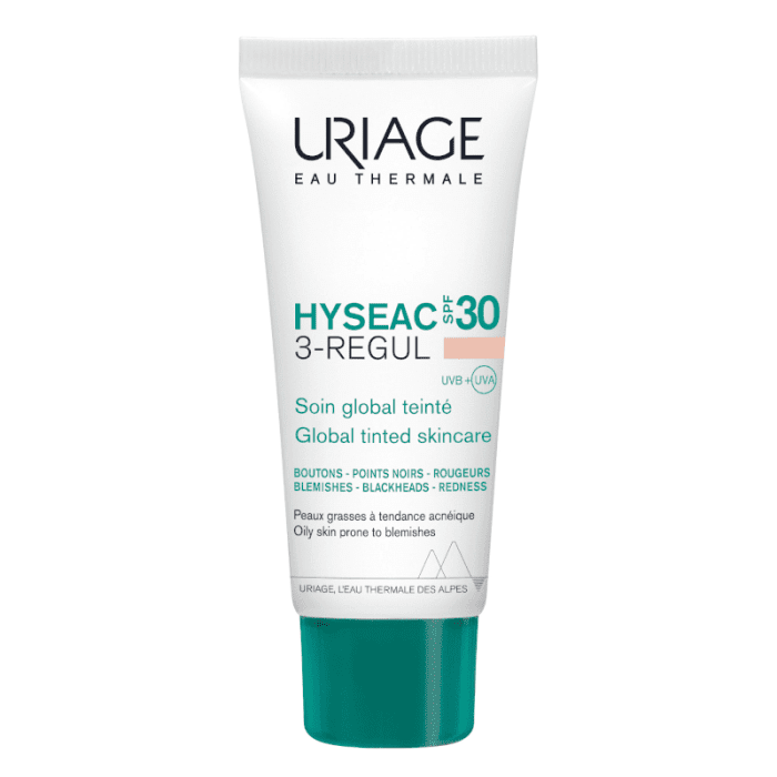 URIAGE, Hyseac 3-Regul SPF30 toninis kremas, 40 ml
