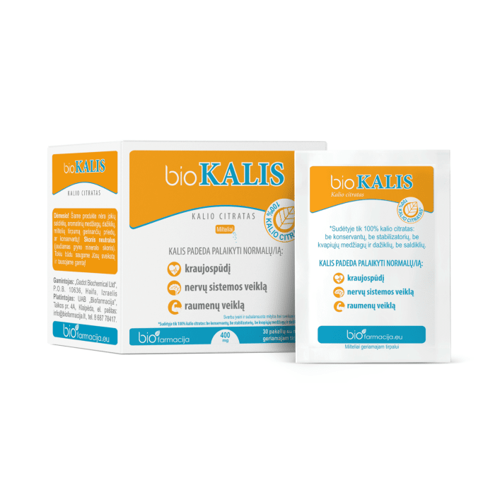 bioKALIS 400 mg milteliai N30
