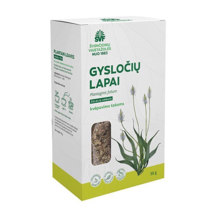 ŠVENČIONIŲ VAISTAŽOLĖS GYSLOČIŲ LAPAI, žolelių arbata, 50 g