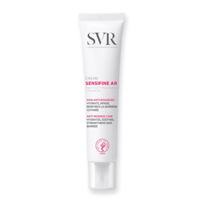 SVR SENSIFINE AR CRÈME raminamasis veido kremas į raudonį linkusiai odai, 40 ml
