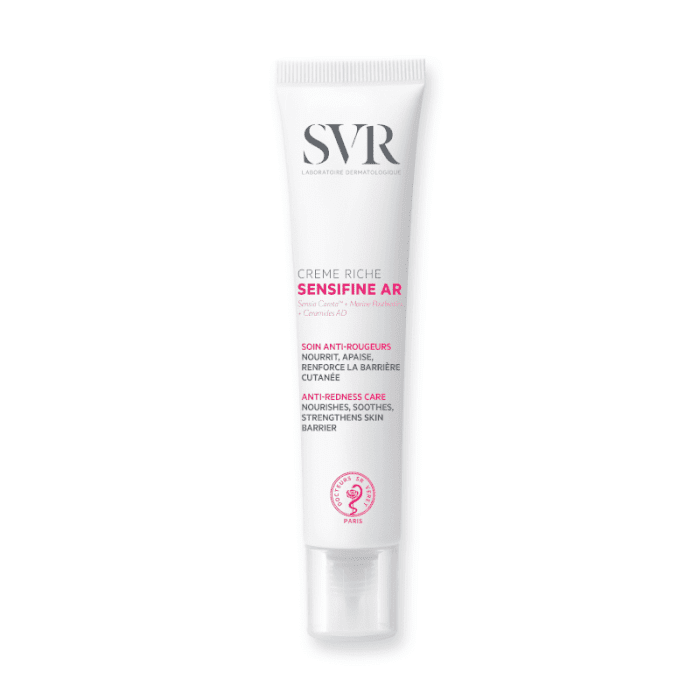 SVR SENSIFINE AR CREME RICHE raminamasis veido kremas į raudonį linkusiai odai, 40 ml