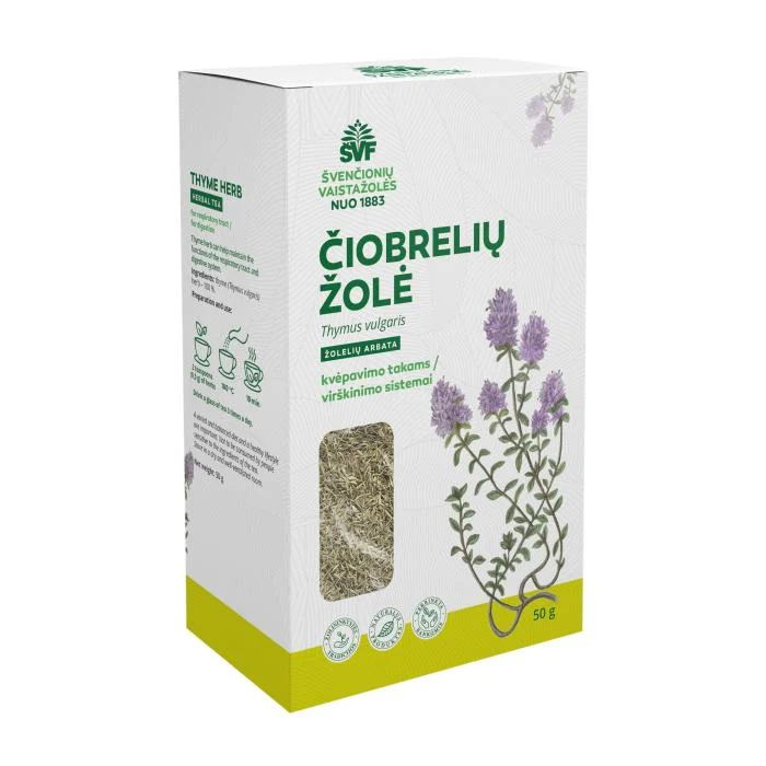 ŠVENČIONIŲ VAISTAŽOLĖS ČIOBRELIŲ ŽOLĖ, žolelių arbata, 50 g