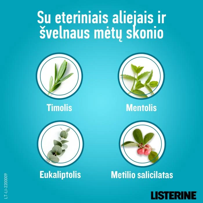 LISTERINE burnos skalavimo skystis, be alkoholio, COOL MINT MILD TASTE 500 ml