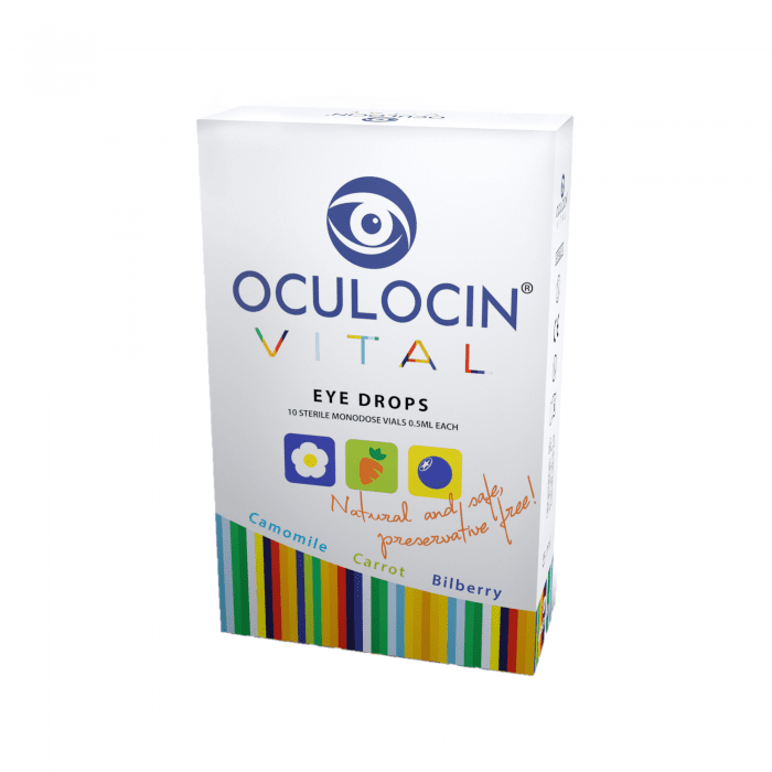 OCULOCIN VITAL akių lašai be konservantų vienkartiniuose lašintuvuose 0,5 ml, N10