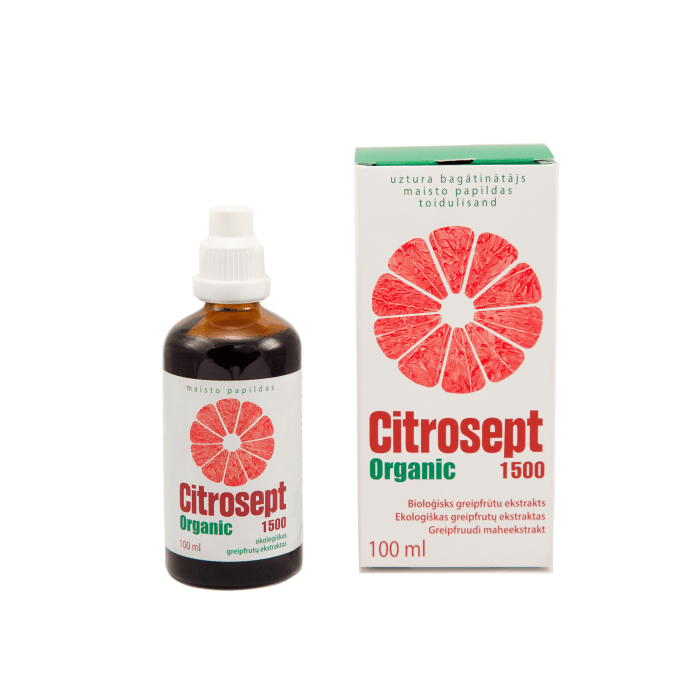 Citrosept Organic 1500 greipfrutų ekstraktas 100 ml