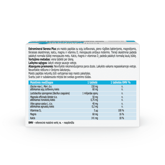 ESTROMINERAL Serena Plus tabletės N30