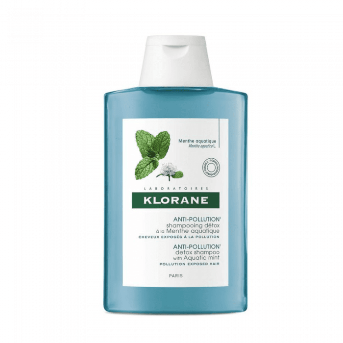 KLORANE valantis šampūnas su natūraliu vandeninės mėtos ekstraktu ANTI-POLLUTION MINT 200 ml