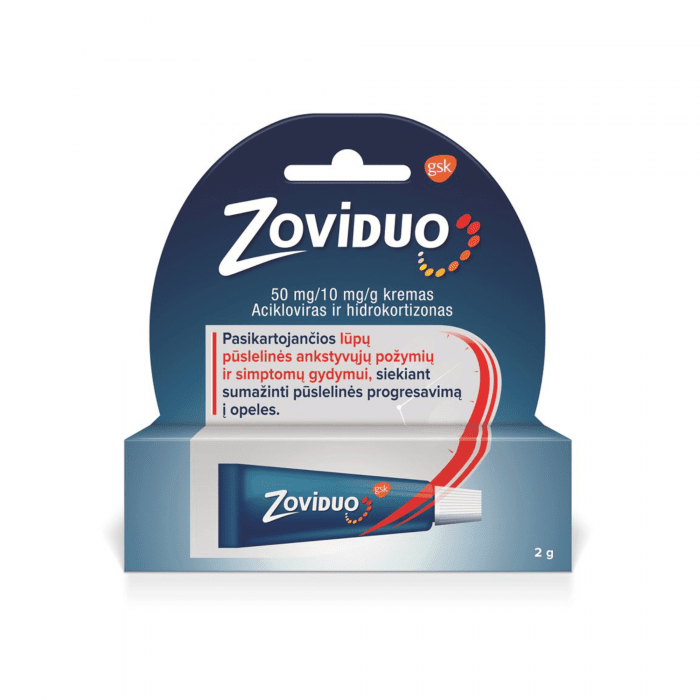 ZoviDuo 50 mg/10 mg/g kremas 2 g