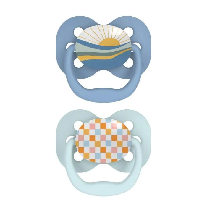 DR. BROWN'S dvipusiai čiulptukai ADVANTAGE, 0–6 mėn., mėlyni N2