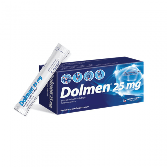Dolmen 25 mg geriamasis tirpalas paketėlyje N10