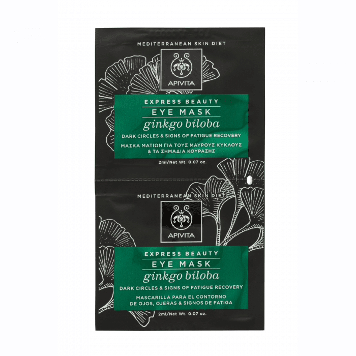 APIVITA kaukė akių sričiai su ginkmedžiu EXPRESS BEAUTY 2 x 2 ml