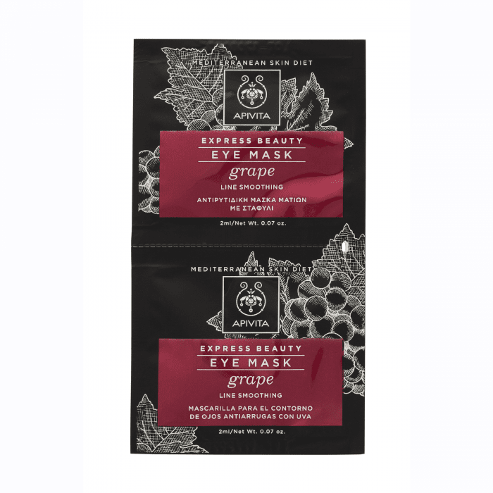 APIVITA kaukė akių sričiai su vynuogėmis EXPRESS BEAUTY 2 x 2 ml