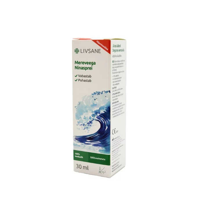 LIVSANE hipertoninis jūros vandens nosies purškalas 30 ml