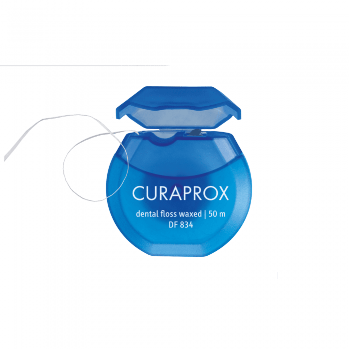 CURAPROX vaškuotas tarpdančių siūlas DF 834, 50 m