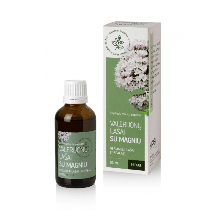 Valerijonų lašai su magniu 50 ml