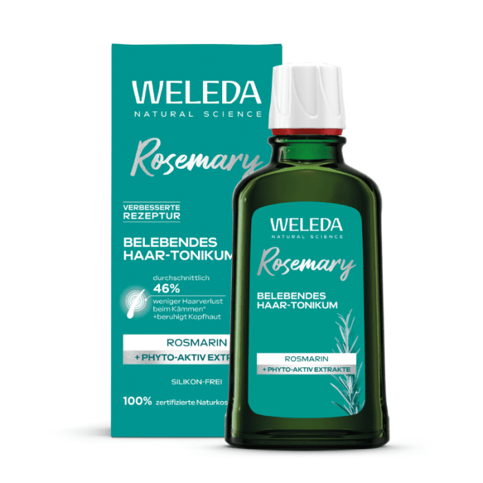 WELEDA stiprinamasis plaukų tonikas su rozmarinais, 100 ml