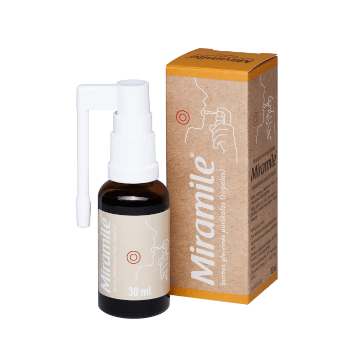 MIRAMILE burnos gleivinės purškalas 30 ml