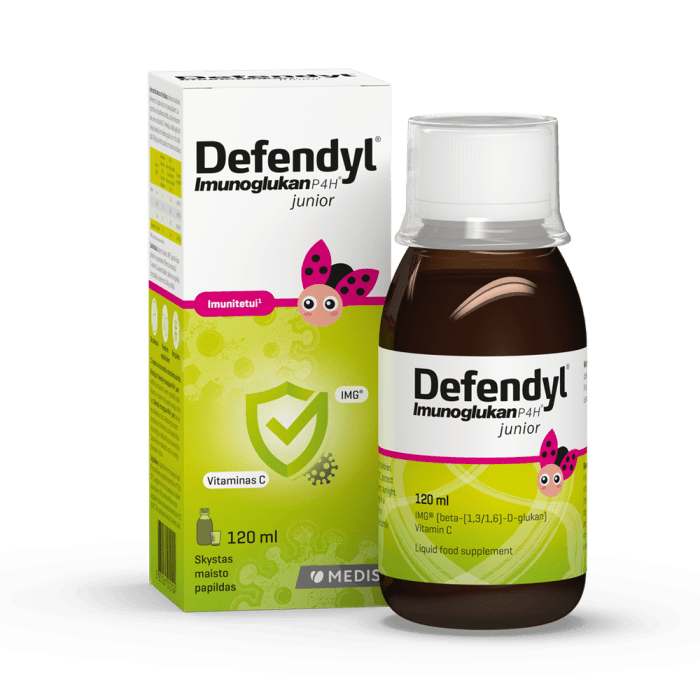 Defendyl Imunoglukan P4H Junior skystis 120 ml