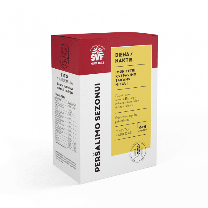 ŠVENČIONIŲ VAISTAŽOLĖS PERŠALIMO SEZONUI DIENA/NAKTIS, geriamasis tirpalas, 20 ml, 8 vnt.