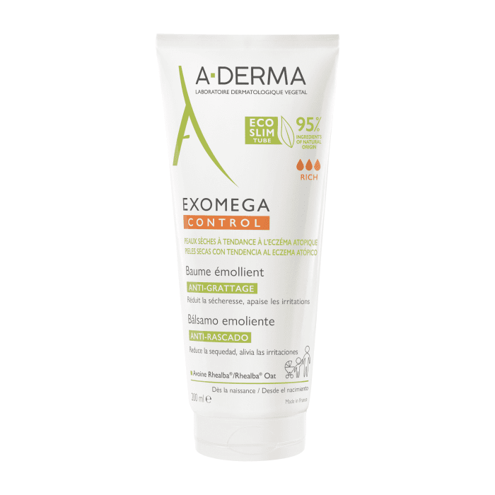 A-DERMA balzamas emolientas labai sausai veido ir kūno odai EXOMEGA CONTROL 200 ml