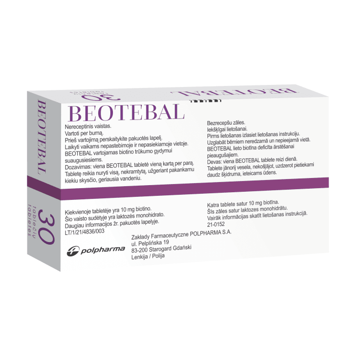 BEOTEBAL 10 mg tabletės N30