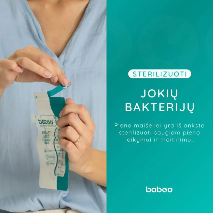 Baboo maišeliai mamos pienui laikyti N25